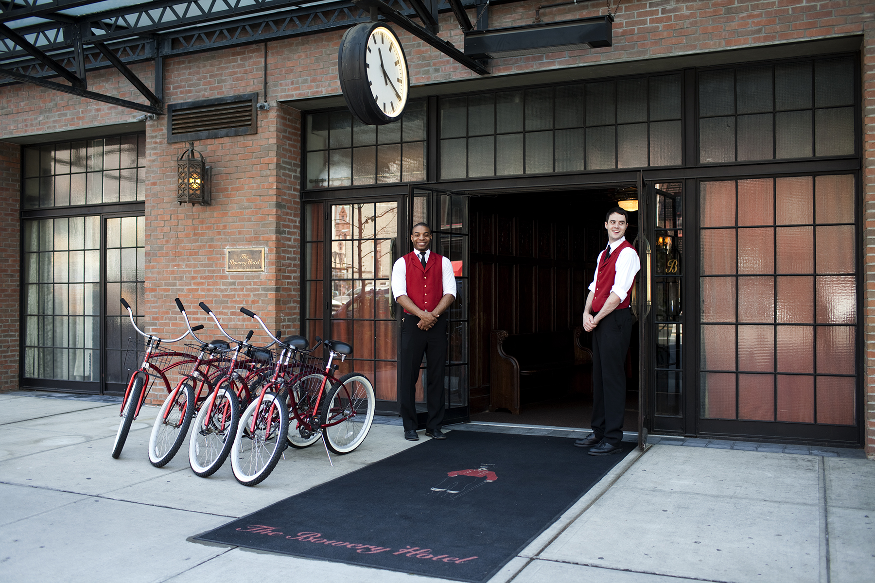 The Bowery Hotel - Front Door Men and Bikes